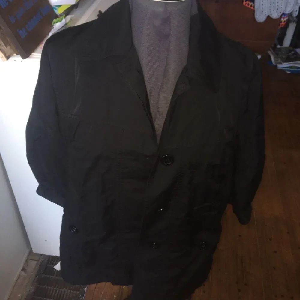 Chico’s 1 black short sleeve blazer